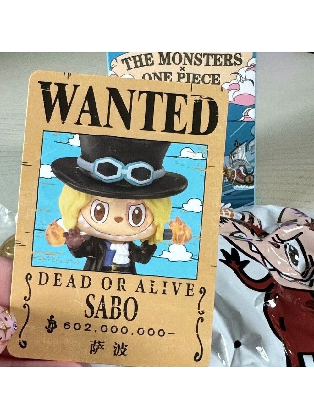 Pop Mart The Monsters x One Piece – Sabo Figure w/ Wanted Card NIB